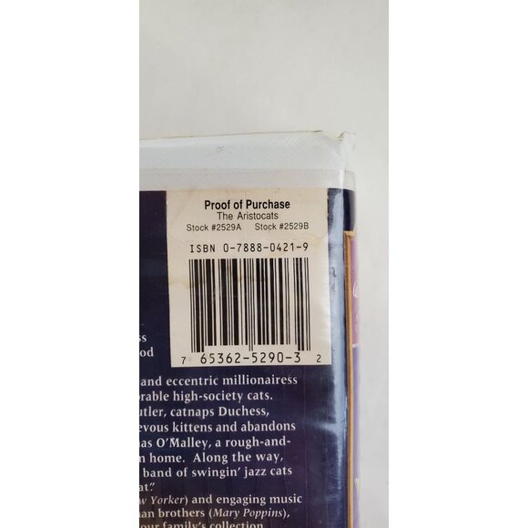 The Aristocats VHS Tape - Walt Disney Masterpiece - Picture 3 of 8